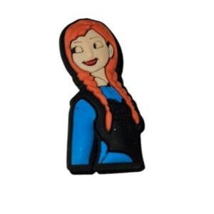 4/$8 Disney Frozen Ana Shoe Charm with Braided Hair Crocs Charm